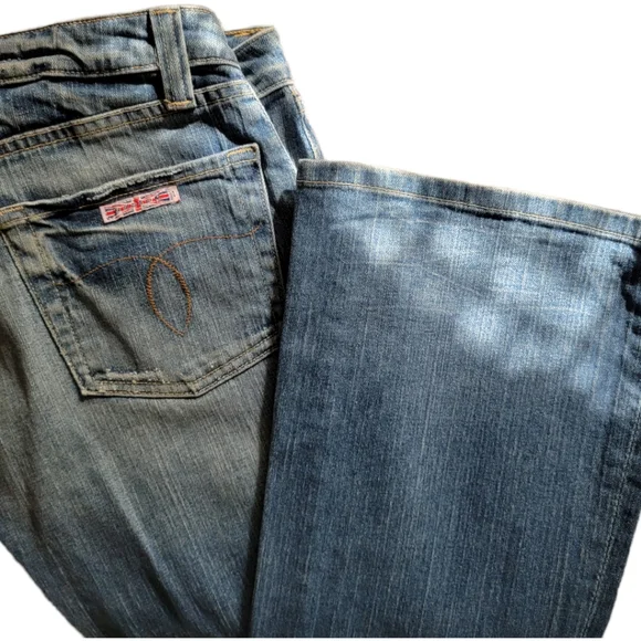 HUDSON | Vintage 2002 Made in USA Mid Waist Flared Jeans w/Zip Pockets Sz.29 - Picture 3 of 16